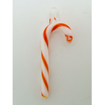 Pend-274-1 pendentif cane 30mm orange blanc