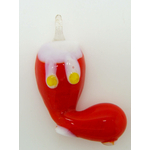 Pend-275-3 pendentif botte noel grande plate rouge