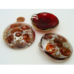 Pend-279-5 pendentif rouge volute dore