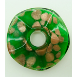Pend-287-3 pendentif donut vert dore