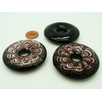 Pend-289-3 pendenitf donut verre rosace noir