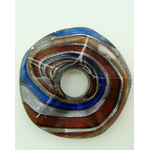 Pend-291-1 pendentif donut ondule gris rond