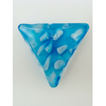 Pend-293-1 pendentif triangle plat bleu blanc