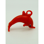 Pend-294 pendentif dauphin rouge blanc 3d animal