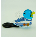 Pend-300-1 pendentif oiseau bleu noir