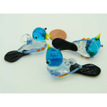 Pend-300-1 pendentif oiseau bleu verre