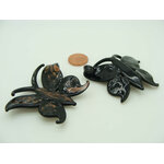 Pend-304-2 pendentif papillon noir dore