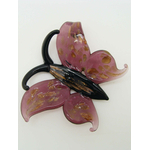 Pend-304-4 pendentif papillon violet noir dore