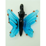 Pend-305-1 pendentif papillon bleu noir lampwork