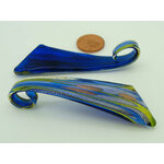 Pend-309-2 pendentif triangle marine verre