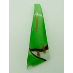 Pend-309-4 pendentif triangle vert lampwork