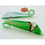 Pend-309-4 pendentif triangle vert verre
