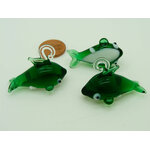 Pend-311-2 pendentif baleine vert verre
