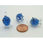 Pend-313-2 mini pendentif pieuvre bleu fonce verre