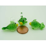 Pend-314-4 mini pendentif poisson vert verre