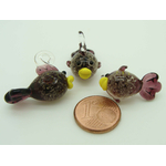 Pend-314-5 mini pendentif poisson violet verre