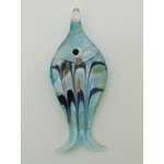 Pend-316-1 pendentif poisson bleu argente animal