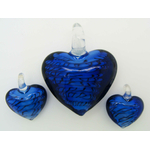 Pend-328-3 pendentif coeur bleu fonce