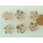 perle fleur rose verre