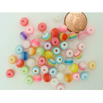 RES-17 perle strip 6mm mix pastel