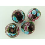 PV-lamp-71 perle violet 12mm fleuri