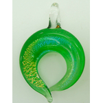 Pend-dichr-14 pendentif rond verre dichroique vert