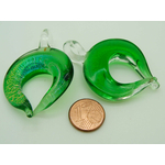 Pend-dichr-14 pendentif verre dichroique vert rond