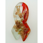 Pend-333-1 pendentif ruban verre blanc rouge noeud