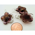 Pend-357-6 pendentif petite fleur violet dore verre