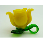 Pend-361-3 pendentif fleur 3d jaune lampwork