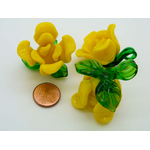 Pend-361-3 pendentif fleur jaune