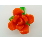 Pend-361-4 pendentif fleur 3d orange