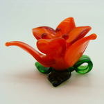 Pend-362 pendentif fleur orange verre chalumeau