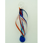 Pend-363-3 pendentif torsade bleu verre chalumeau