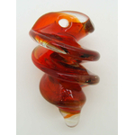 Pend-366-4 pendentif verre vrille rouge vis