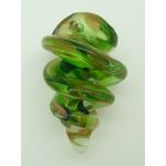 Pend-366-5 pendentif verre vrille vert vis