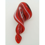 Pend-368-5 pendentif verre vrille rouge vis