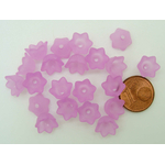 perle clochette mauve acrylique