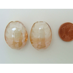 PV39 perle ovale beige volute blanc