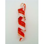 Pend-370-2 pendentif verre spirale blanc rouge vis