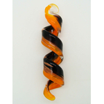 Pend-370-5 pendentif verre spirale noir orange vis