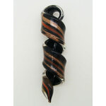 Pend-371-1 pendentif verre spirale bandeau noir vis