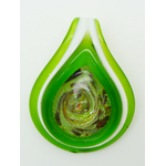 Pend-384-3 pendentif 3D vert verre lampwork