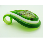Pend-384-3 pendentif 3D vert lampwork