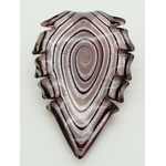 Pend-387-3 pendentif feuille violet spirale verre lampwork