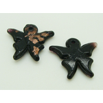 Pend-308-5 pendentif papillon noir verre
