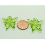 Pend-308-6 pendentif papillon vert verre
