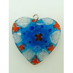 Mille-coeur-04 pendentif coeur millefiori verre