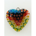 Mille-coeur-08 pendentif coeur millefiori verre
