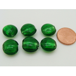 galets 12mm murano vert emeraude perle